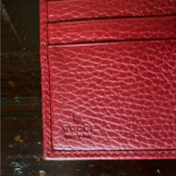 Gucci GG Compact Wallet in Red Grain Leather 456122 496334 MINT Condition - Picture 4 of 11